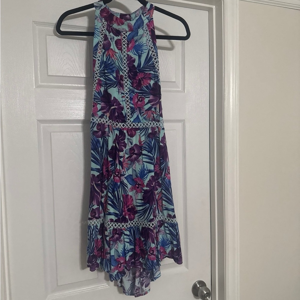 Floral Women’s Dress - Blue and Purple